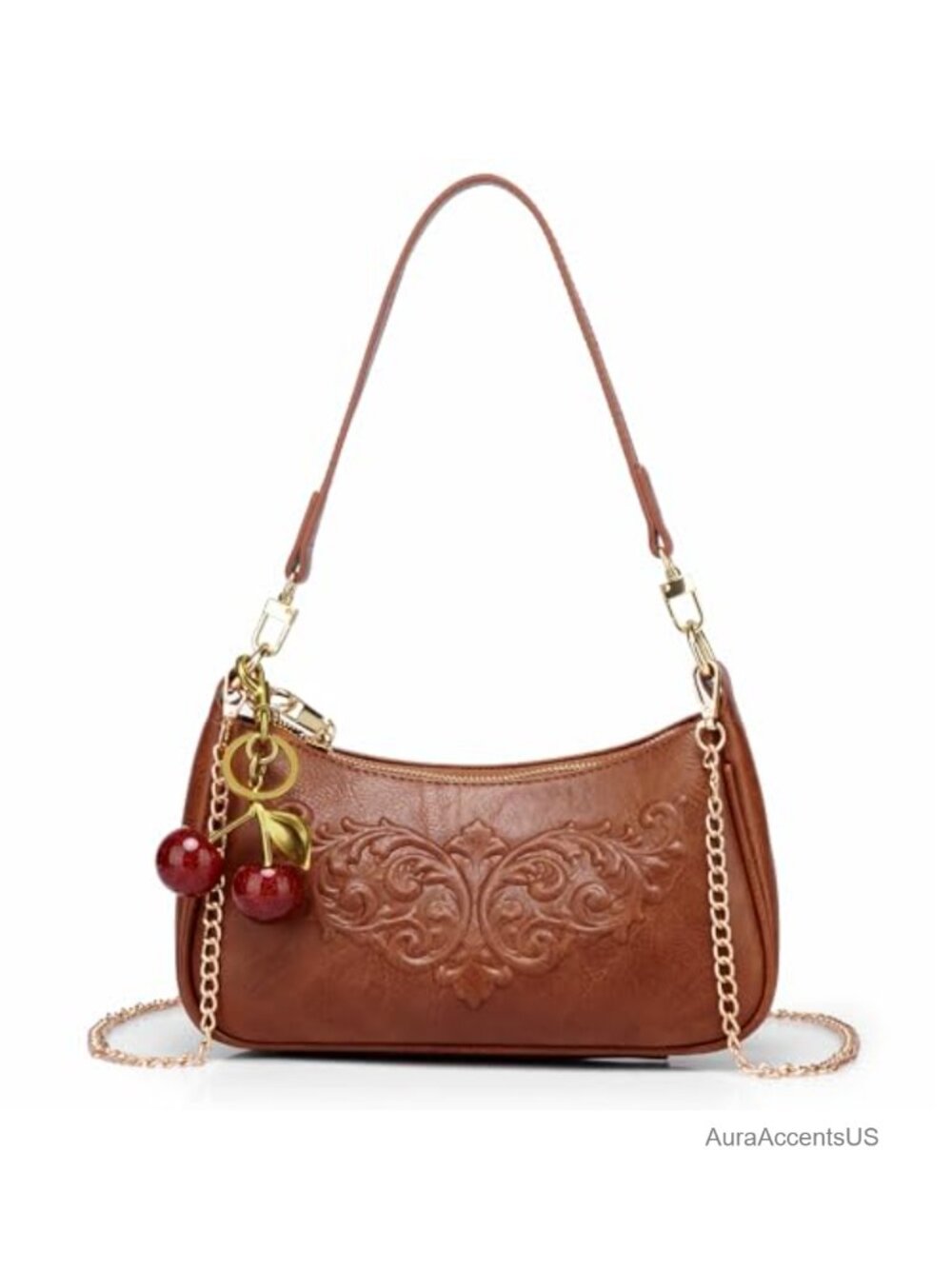 PU Leather Hobo Shoulder Bag Chain Strap RFID Crossbody Clutch Purse